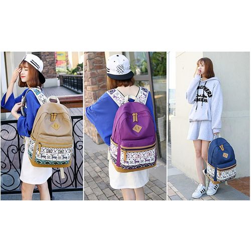  JAEUPD Jaeupd Lightweight Cute School Backpack For Teen Grils Student Canvas Laptop Bag Casual Travel Shoulder Daypack