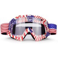 [아마존핫딜][아마존 핫딜] JAMIEWIN Motocross Motorcycle Goggles Clear Lens Dirt Bike Riding ATV Goggles Mx Goggle Glasses for Men Women Youth Kids (C63)