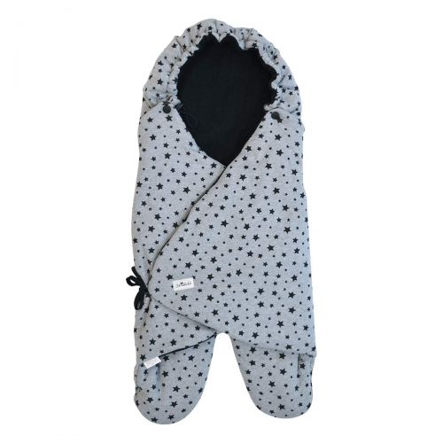  JANABEBE Swaddling Wrap, Car Seat and Pram Blanket Universal for Infant and Child car Seats e.g. Maxi-COSI, Britax, for a Pushchair/Stroller, Buggy or Baby 0 to 11 Months (Black St