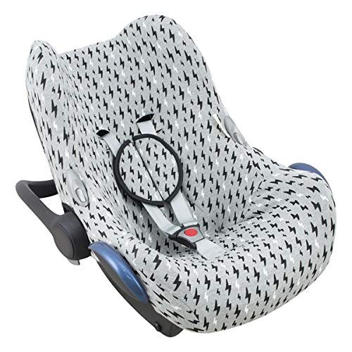  [아마존베스트]JANABEBE Cover for Maxi COSI Cabriofix, City, Streety Fix, Jane Koos + Protection Pads (Black Rayo)