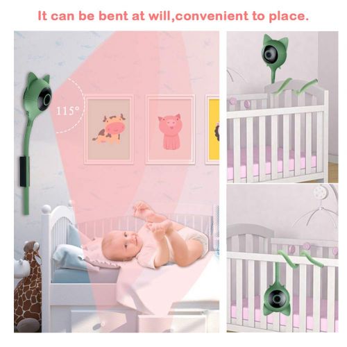  JANEDI Cute Deer Cat Style Baby Monitor Temperature and Humidity Display Real Baby Crying Alarm System Lullaby Music 1080 P Ultra-Clear Night Vision Motion Alarm Function Two-Way Voice (W