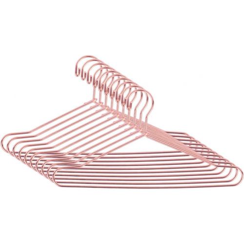  JANOU Rose Gold Dollhouse Clothes Hangers Cute Miniature Wire Clothes Stand Doll Toys Pack 10pcs