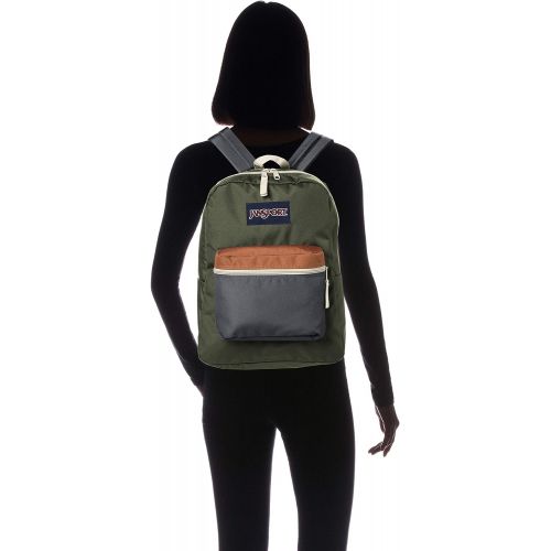  JanSport Exposed Muted Green/Soft Tan One Size