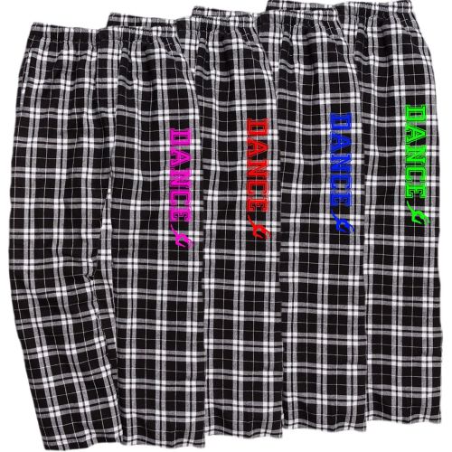  JANT girl Dance Black White Lounge Flannel Pant with Pockets