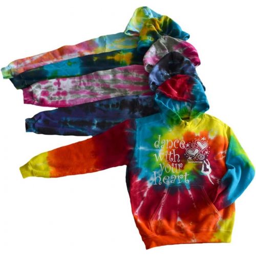  JANT girl Dance Tie Dye Sweatshirt -Dance with Your Heart Logo