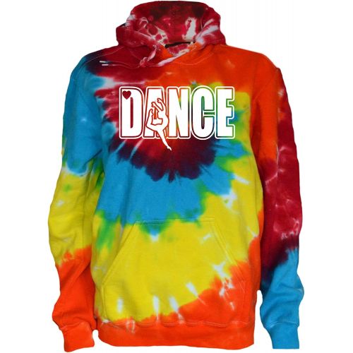  JANT girl Dance Tie Dye Sweatshirt - Dancer with Heart Logo