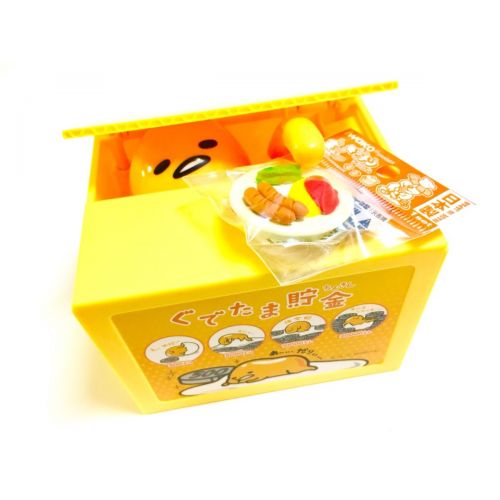  JAPANESE CANDY NINJA Japanese Candy Ninja SHINE Gudetama Coin Bank 2017 with Iwako Omelette Plate Figure Eraser