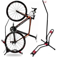 [아마존베스트]JAPUSOON Bike Stand Vertical Bike Rack,Upright Bicycle Floor Stand,Free Standing Adjustable Bike Garage Rack for Indoor Mountain/Road Bike Storage,Saving Space-No Damage Wall,Fits