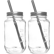 [아마존베스트]Smoothie Cups Mason Drinking Jar Regular Mouth Mason Jars 24oz Smoothie Cups with Lids and Straws - STAINLESS STEEL -100% Eco Friendly - by Jarming Collections (2)