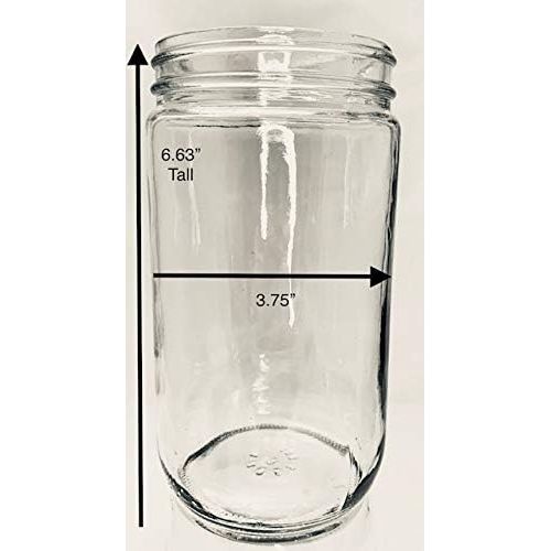  [아마존베스트]Reusable Smoothie Cup Extra Wide Mouth Glass Mason Jar 32oz with Smoothie Stainless Steel Straw/Smoothie Cup with Lid and Straw-includes Leak Proof Cap by Jarming Collections (2)