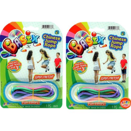  [아마존베스트]JA-RU Chinese Jump Rope (Pack of 2) Bundle with a Bouncy Ball Item #733-2