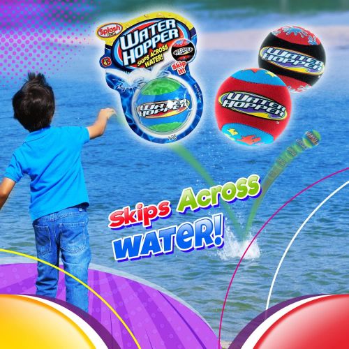  JA-RU Pro Hopper Skip Water Bouncing Ball (12 Pack Assorted) Skip Ball Pool Bounce Balls Toys for Adults and Children. Plus 1 Collectable Bouncy Ball | Item #880-12p