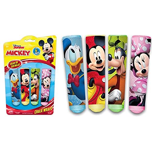  JA-RU Disney Sidewalk Chalk Sticks (1 Pack Mickey) Mickey Minnie & Princess. Floor & Board Chalk, Outside Toys Jumbo Chalk, Non Toxic Washable Art Set, Outdoor, Birthday Toys for Kids in