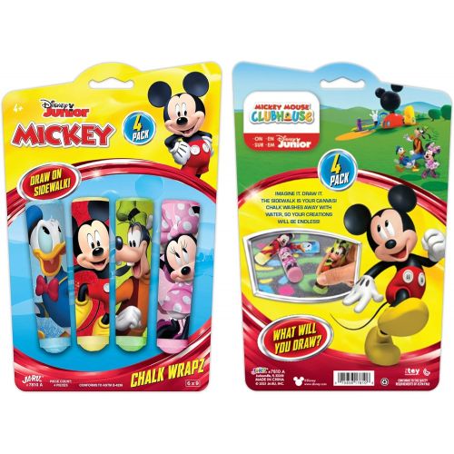  JA-RU Disney Sidewalk Chalk Sticks (1 Pack Mickey) Mickey Minnie & Princess. Floor & Board Chalk, Outside Toys Jumbo Chalk, Non Toxic Washable Art Set, Outdoor, Birthday Toys for Kids in