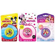 JA-RU Light Up YoYo Disney Mickey Mouse, Minnie Mouse & Disney Princess Styles Toys (3 Units Assorted Style) Fidget Toys for Kids YoYo Beginner String Trick Yo Yo Party Game Fidget Toys