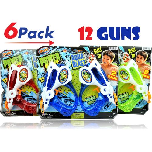  Ja-Ru JA-RU Power Shot Water Gun (6 Sets) Aqua Blast | Item #258-6