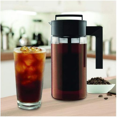  [아마존베스트]JAWM 900ML Cold Brew Iced Coffee Maker With Airtight Lid&Silicone Handle