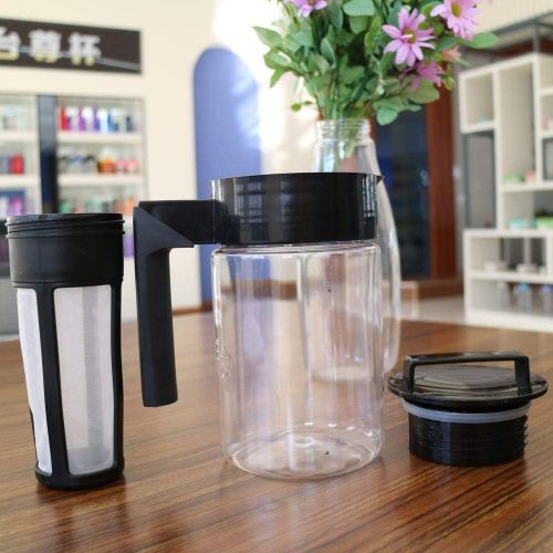  [아마존베스트]JAWM 900ML Cold Brew Iced Coffee Maker With Airtight Lid&Silicone Handle