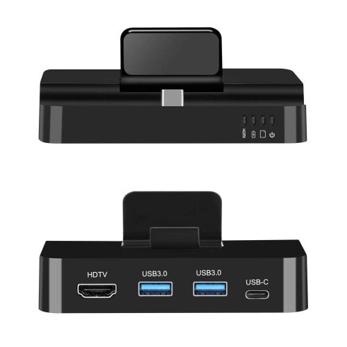  JAWM HDMI Dex Station Desktop Extension Charging Dock Data transferring SDTF Card Reader for Samsung S8 S8 s9 Plus + Note 8,Mini Size for Travel