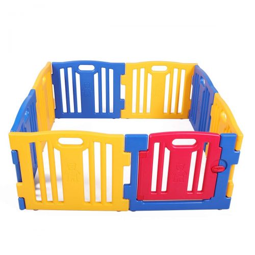  [아마존베스트]JAXPETY Baby Playpen 8 Panel Kids Safety Play Center Yard Home Indoor Outdoor Fence New