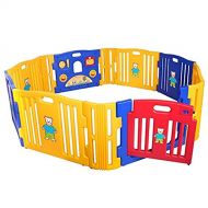 JAXPETY Baby Playpen Kids 8+4 Panel Safety Play Center Yard Home Indoor Outdoor New Pen