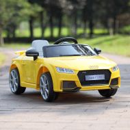 JAXPETY Yellow Audi TT 12V Electric MP3 LED Lights RC Remote Control Kids Ride On Car Licensed