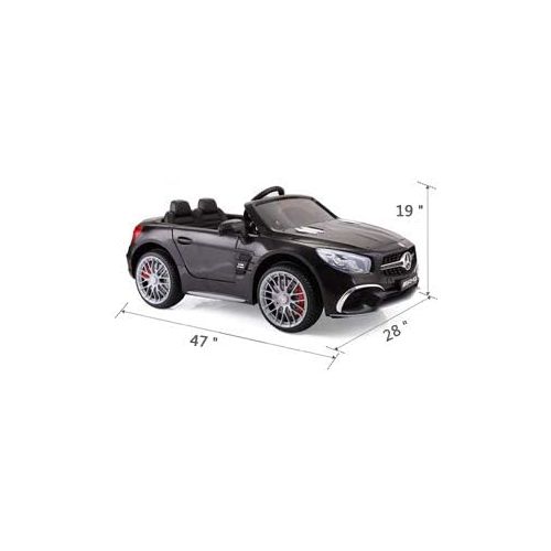  JAXPETY Mercedes Benz 12V Electric Kids Ride On Car Licensed MP3 RC Remote Control (Black)