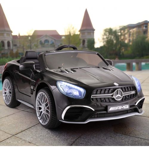  JAXPETY Mercedes Benz 12V Electric Kids Ride On Car Licensed MP3 RC Remote Control (Black)