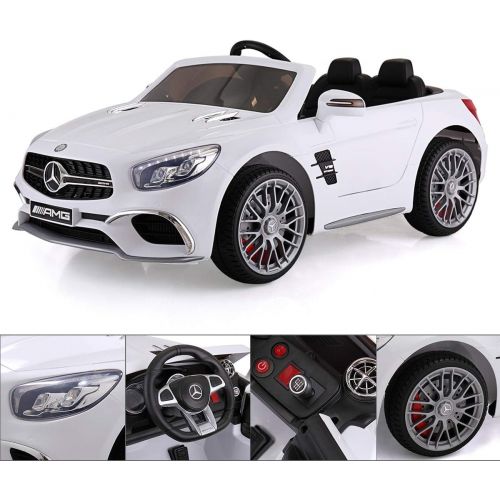  JAXPETY Mercedes Benz 12V Electric Kids Ride On Car Licensed MP3 RC Remote Control (Black)