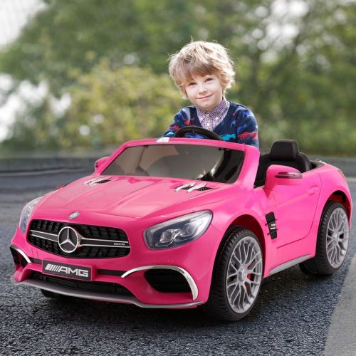  JAXPETY Mercedes Benz 12V Electric Kids Ride On Car Licensed MP3 RC Remote Control (Black)