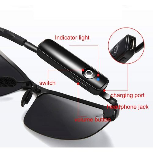  [아마존베스트]JAY-LONG Bluetooth 4.1 Smart Glasses, Polarized Sunglasses, Stereo, Listening to Music, Answering Calls, Multi-Function Driving Glasses(40g)