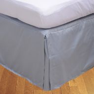 JB Linen 600 Thread Count 1-Piece Split Corner Bed Skirt/Dust Ruffle California King (72 x 84) Silver Grey Solid 13 inches Drop Length Egyptian Cotton Quality Wrinkle&Fade Resistan