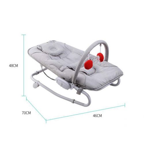  JBHURF Baby Cradle Rocking Chair Lightweight Baby Recliner Cradle Bed 0-2 Years Old Baby Travel Bed