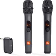 JBL Wireless Two Microphone System with Dual-Channel Receiver, Black