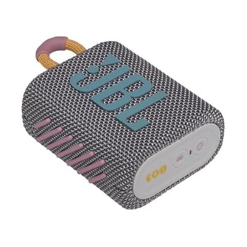 제이비엘 JBL GO 3 Waterproof Ultra Portable Bluetooth Speaker Bundle with Megen Hardshell Case (Gray)