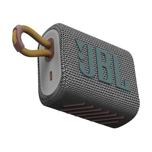 제이비엘 JBL GO 3 Waterproof Ultra Portable Bluetooth Speaker Bundle with Megen Hardshell Case (Gray)