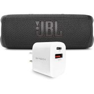 JBL Flip 6 (Black) + Bundle with ByTech Universal 20W PD QC Wall Charger (White)