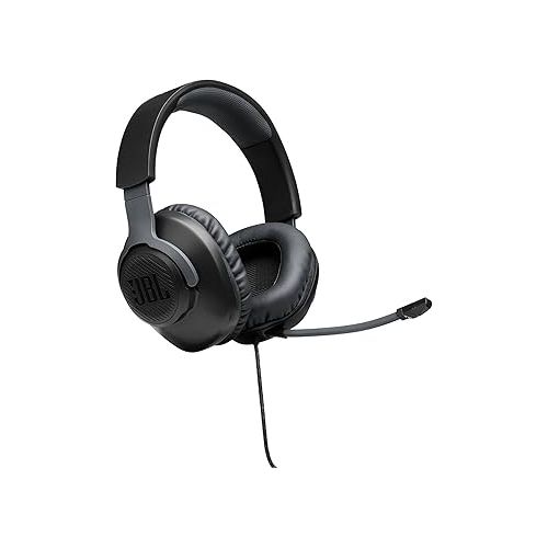 제이비엘 JBL Quantum 100 - Wired Over-Ear Gaming Headphones - Black, Large