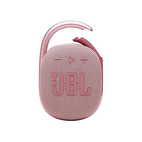 제이비엘 JBL Clip 4 - Portable Mini Bluetooth Speaker, Big Audio and Punchy bass, Integrated Carabiner, IP67 Waterproof and dustproof, Speaker (Pink) (Renewed)