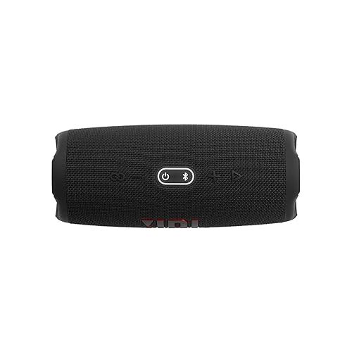 제이비엘 JBL Charge 5 Portable Waterproof Wireless Bluetooth Speaker Bundle with divvi! Protective Hardshell Case - Black