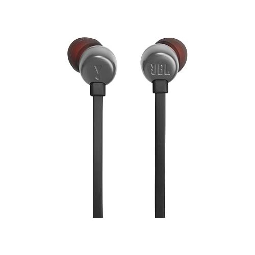 제이비엘 JBL TUNE 310C - Wired Hi-Res in-Ear Headphones, Tangle-free flat cable, 3-button remote with microphone (Black)