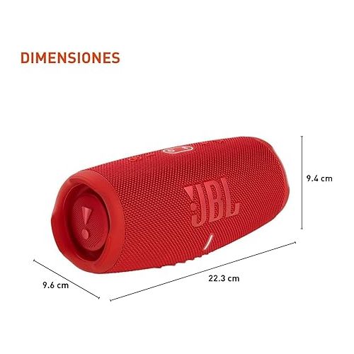 제이비엘 JBL CHARGE 5 - Portable Bluetooth Speaker with IP67 Waterproof and USB Charge out - Red (Renewed)