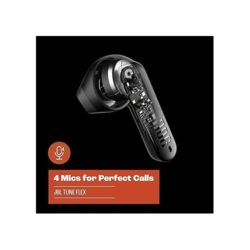 제이비엘 JBL Tune Flex - True Wireless Noise Cancelling Earbuds (Black), Small (Renewed)