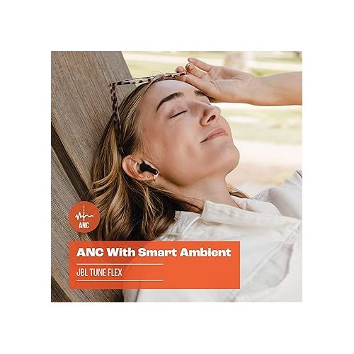 제이비엘 JBL Tune Flex - True Wireless Noise Cancelling Earbuds (Black), Small (Renewed)