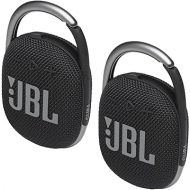 JBL 2 Pack Clip 4 Waterproof Wireless Audio Bluetooth Speaker Bundle (Black)