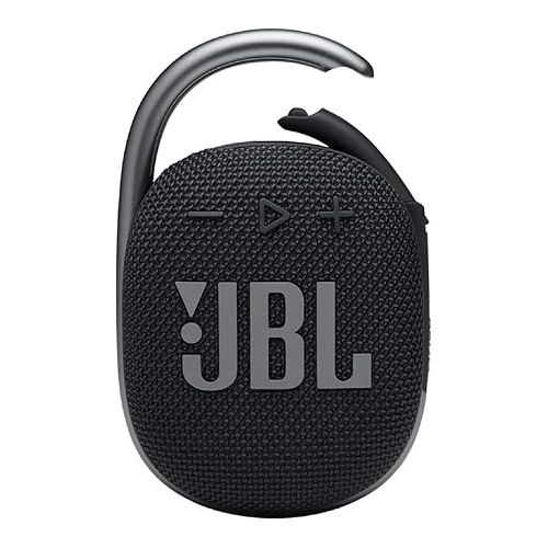 제이비엘 JBL 2 Pack Clip 4 Waterproof Wireless Audio Bluetooth Speaker Bundle (Black)