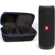 JBL Flip 5 Waterproof Portable Wireless Bluetooth Speaker Bundle with divvi! Protective Hardshell Case - Black