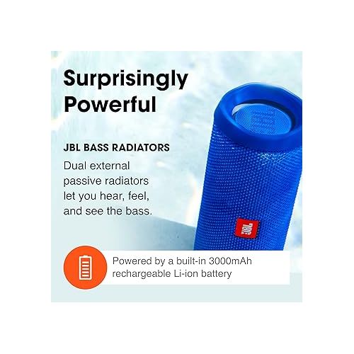 제이비엘 JBL Flip 4, Camouflage - Waterproof, Portable & Durable Bluetooth Speaker - Up to 12 Hours of Wireless Streaming - Includes Noise-Cancelling Speakerphone, Voice Assistant & JBL Connect+