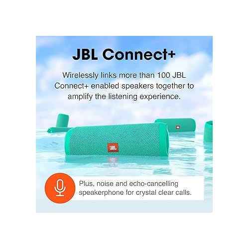 제이비엘 JBL Flip 4, Camouflage - Waterproof, Portable & Durable Bluetooth Speaker - Up to 12 Hours of Wireless Streaming - Includes Noise-Cancelling Speakerphone, Voice Assistant & JBL Connect+