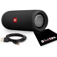 JBL Flip 5: Portable Wireless Bluetooth Speaker, IPX7 Waterproof - Black - Boomph's Comprehensive Ultimate Performance Cloth Solution for Your On-The-Go Sound Experience